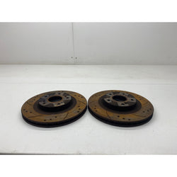 Honda civic brake discs front pair brakes drilled grooved type R EP3 2005 K20