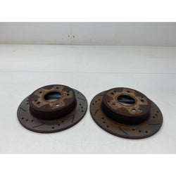 Honda civic brake discs rear pair brakes drilled grooved type R EP3 2005 K20