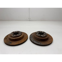 Subaru Impreza brake discs rear pair drilled grooved brakes WRX 2007 2.5L