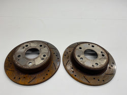 Honda Civic Brake discs rear grooved drilled Type R EP3 2004