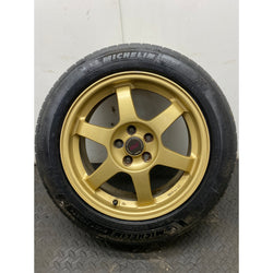 Subaru Impreza Alloy wheel & tyre rays sti TE07 WRX Type RA 1999 205 55 16