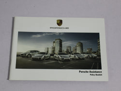 Porsche 911 GT3 991 Assistance policy booklet