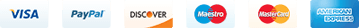 Visa, Mastercard, PayPal and Apple Pay accepted
